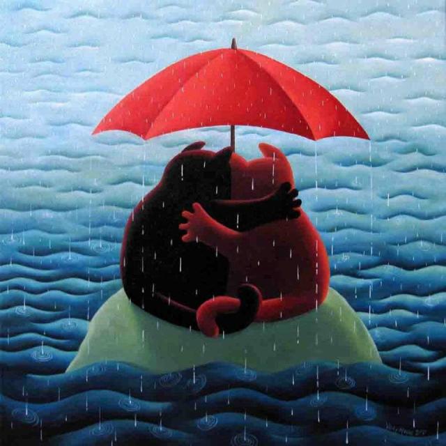 "Oταν βρέχεσαι μόνος σου, παγώνεις. Οταν βρέχεσαι μαζί με το φίλο σου νιώθεις τη θέρμη της περιπέτειας!" 