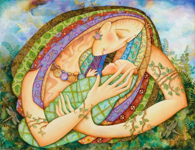 "Οταν χρειάζομαι ένα θαύμα, κοιτάζω το παιδί μου στα μάτια και συνειδητοποιώ πως έχω ήδη δημιουργήσει ένα". Art: Holly Sierra 